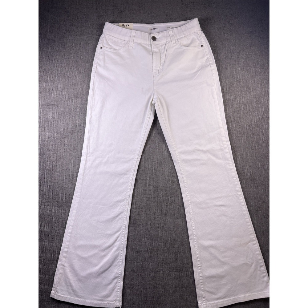 Curve Appeal Heritage Luxe Gigi High Rise Flare White Jeans Women's 8/29